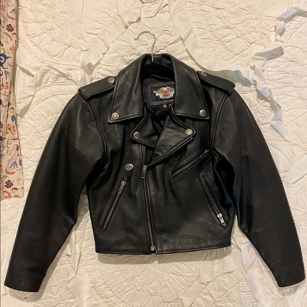 RARE-Harley Davidson Genuine Leather Kids Jacket
